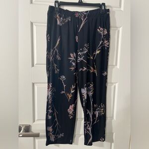 Soma Cool Nights Women’s Pj Pants Black Floral Size M